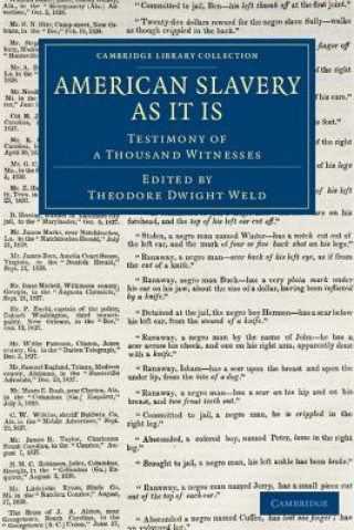 Kniha American Slavery As It Is Theodore Dwight Weld