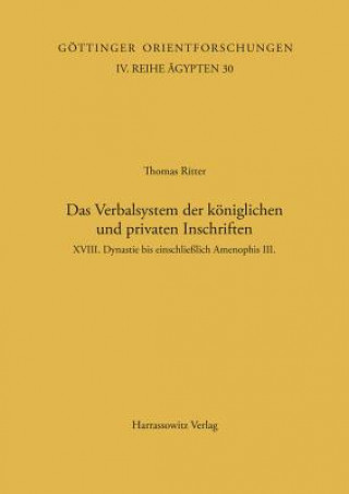 Carte Das Verbalsystem der königlichen und privaten Inschriften Thomas Ritter