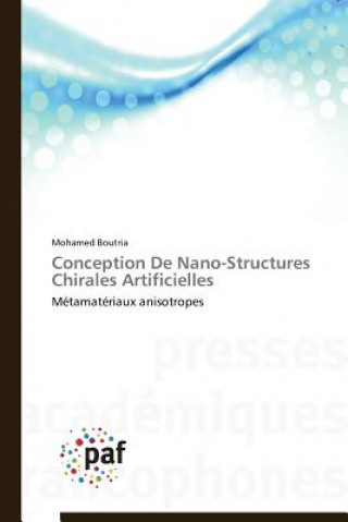 Kniha Conception de Nano-Structures Chirales Artificielles Boutria-M