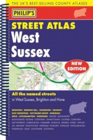 Carte Philip's Street Atlas West Sussex Philips