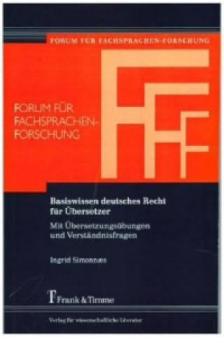 Knjiga Basiswissen deutsches Recht für Übersetzer Ingrid Simonnaes