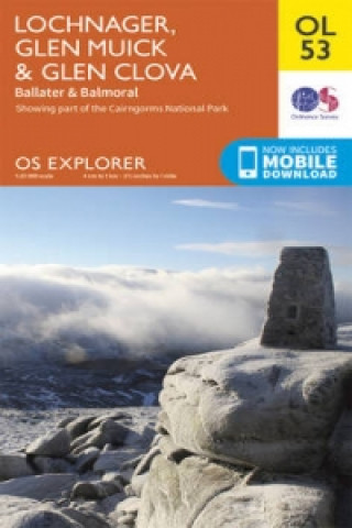 Nyomtatványok Lochnagar, Glen Muick & Glen Clova, Ballater & Balmoral Ordnance Survey