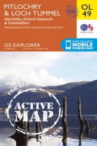 Prasa Pitlochry & Loch Tummel, Aberfeldy, Kinloch Rannoch & Schiehallion Ordnance Survey