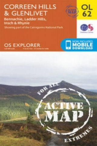 Nyomtatványok Correen Hills & Glenlivet, Bennachie & Ladder Hills, Insch & Rhynie Ordnance Survey