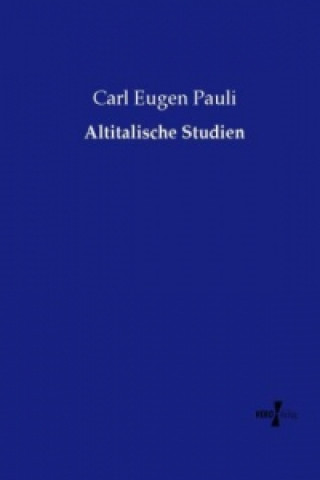 Buch Altitalische Studien Carl Eugen Pauli