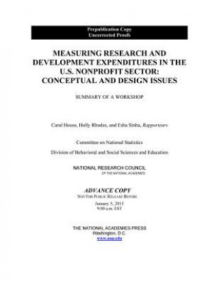 Kniha Measuring Research and Development Expenditures in the U.S. Nonprofit Sector Committee on National Statistics