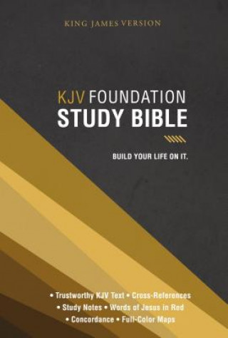 Книга KJV, Foundation Study Bible, Hardcover, Red Letter Thomas Nelson