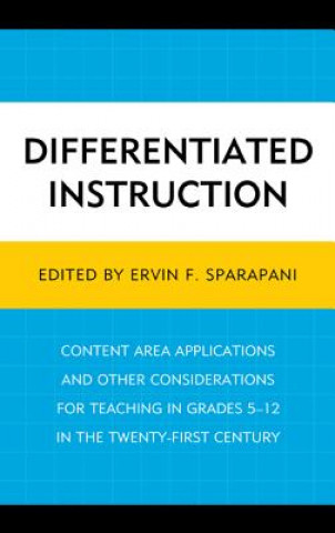 Kniha Differentiated Instruction Ervin F. Sparapani