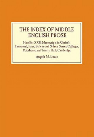 Buch The Index of Middle English Prose Angela Lucas