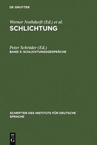 Kniha Schlichtungsgesprache Peter Schröder