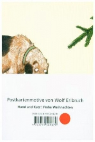 Hra/Hračka Weihnachten, Motiv Hund & Katz, 10 Postkarten Wolf Erlbruch