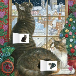 Knjiga Ivory Cats Christmas Window advent calendar (with stickers) 