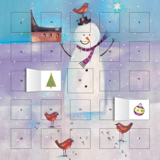 Kalendář/Diář Snowman and Robin advent calendar (with stickers) 