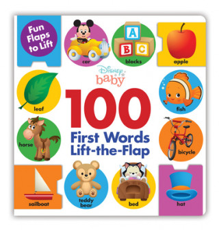 Book Disney Baby 100 First Words Lift-the-Flap DISNEY BOOK GROUP