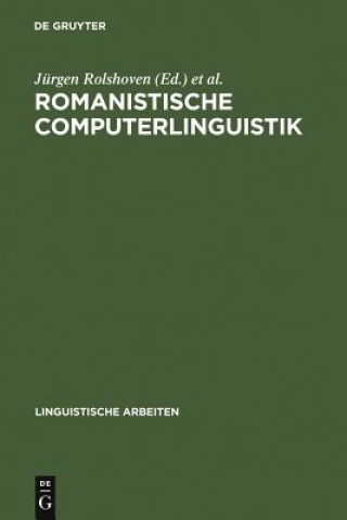 Kniha Romanistische Computerlinguistik Jürgen Rolshoven