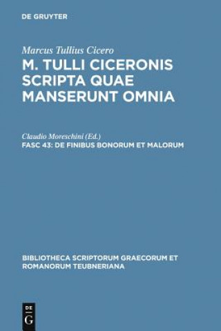 Kniha de Finibus Bonorum Et Malorum Marcus Tullius Cicero