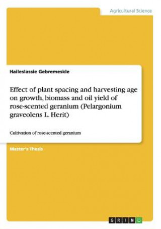 Carte Effect of plant spacing and harvesting age on growth, biomass and oil yield of rose-scented geranium (Pelargonium graveolens L. Herit) Haileslassie Gebremeskle