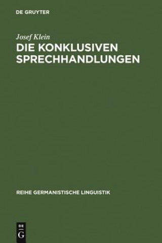 Książka konklusiven Sprechhandlungen Josef Klein