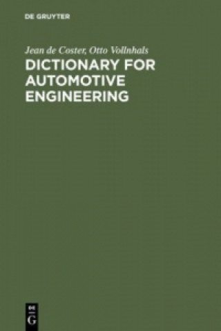 Carte Dictionary for Automotive Engineering Jean de Coster