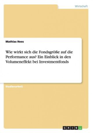 Carte Wie wirkt sich die Fondsgroesse auf die Performance aus? Ein Einblick in den Volumeneffekt bei Investmentfonds Mathias Hees