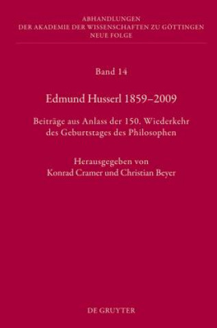 Könyv Edmund Husserl 1859-2009 Konrad Cramer