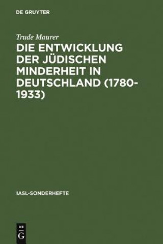 Carte Entwicklung der judischen Minderheit in Deutschland (1780--1933) Trude Maurer
