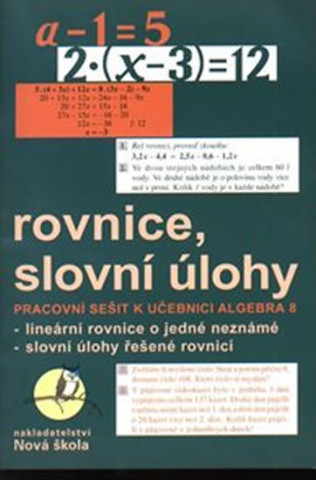 Könyv Rovnice, slovní úlohy pro 8. ročník 