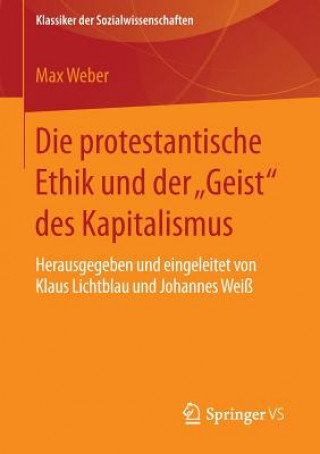 Kniha Protestantische Ethik Und Der "geist" Des Kapitalismus Max Weber
