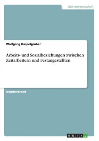 Könyv Arbeits- und Sozialbeziehungen zwischen Zeitarbeitern und Festangestellten Wolfgang Daspelgruber