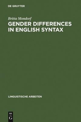 Book Gender Differences in English Syntax Britta Mondorf