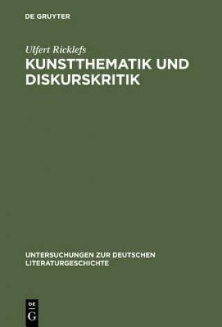 Kniha Kunstthematik Und Diskurskritik Ulfert Ricklefs