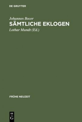 Könyv Samtliche Eklogen Johannes Bocer
