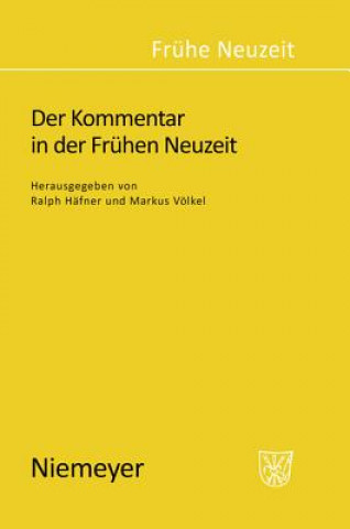 Könyv Kommentar in der Fruhen Neuzeit Ralph Häfner