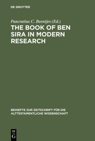 Könyv Book of Ben Sira in Modern Research Pancratius C. Beentjes