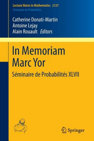 Carte In Memoriam Marc Yor - Seminaire de Probabilites XVII Catherine Donati-Martin