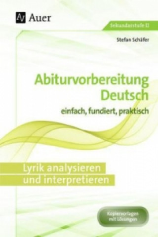 Kniha Lyrik analysieren und interpretieren Stefan Schäfer
