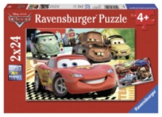Hra/Hračka Ravensburger Kinderpuzzle - 08959 Neue Abenteuer - Puzzle für Kinder ab 4 Jahren, Disney Cars Puzzle mit 2x24 Teilen 