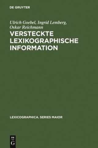 Kniha Versteckte lexikographische Information Ulrich Goebel