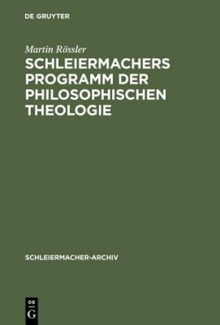 Книга Schleiermachers Programm der Philosophischen Theologie Martin Rossler