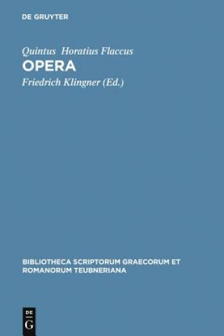 Book Opera Quintus Horatius Flaccus