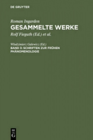 Kniha Schriften zur fruhen Phanomenologie Wlodzimierz Galewicz