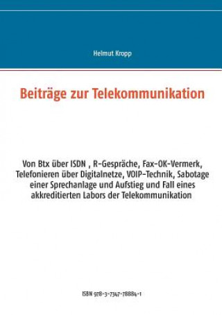 Kniha Beitrage zur Telekommunikation Helmut Kropp