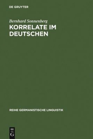 Kniha Korrelate im Deutschen Bernhard Sonnenberg