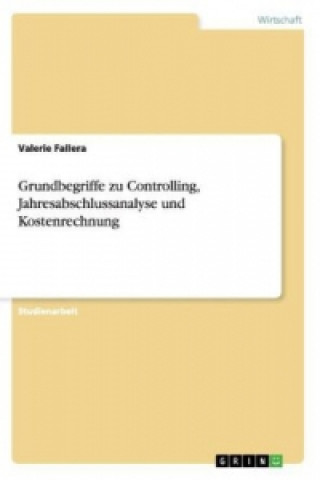 Könyv Grundbegriffe zu Controlling, Jahresabschlussanalyse und Kostenrechnung Valerie Fallera