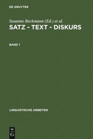 Książka Satz - Text - Diskurs. Band 1 Susanne Beckmann