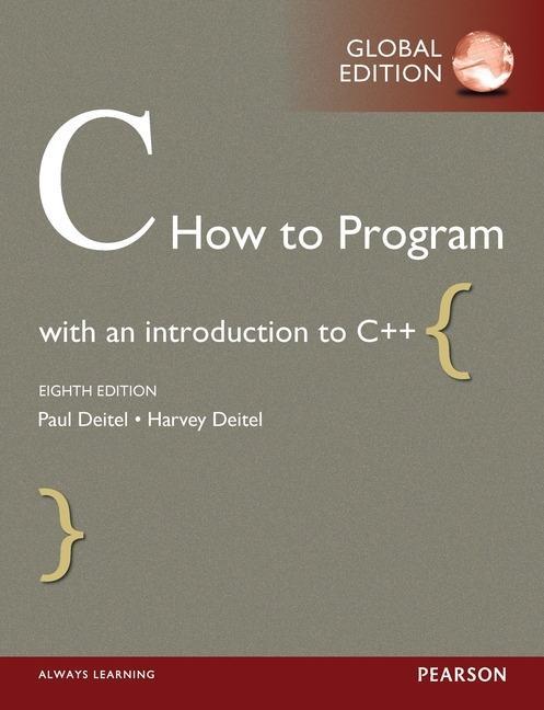 Carte C How to Program, Global Edition Paul Deitel