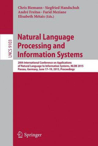 Könyv Natural Language Processing and Information Systems Chris Biemann