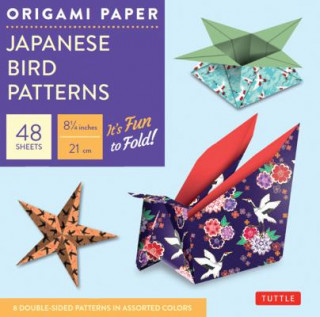 Calendar / Agendă Origami Paper - Japanese Bird Patterns - 8 1/4" - 48 Sheets Tuttle Publishing