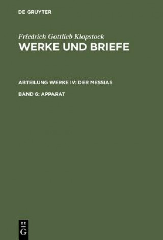 Kniha Apparat Friedrich Gottlieb Klopstock