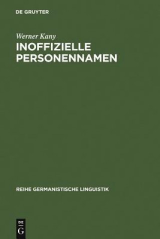 Kniha Inoffizielle Personennamen Werner Kany